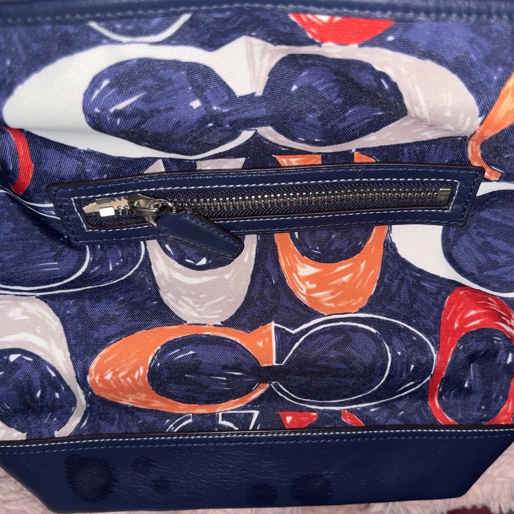Coach cloth/leather purse. Has spots on the bottom in the leather. See photos - Picture 4 of 4